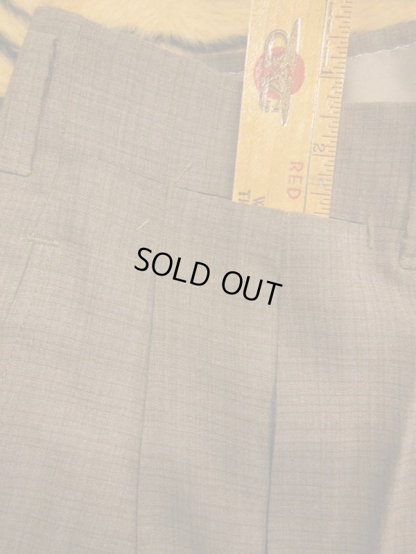 画像5: 1950'S DEADSTOCK BURLINGTON WASH AND WEAR BROWN RAYON ACETATE  SLACKS W31