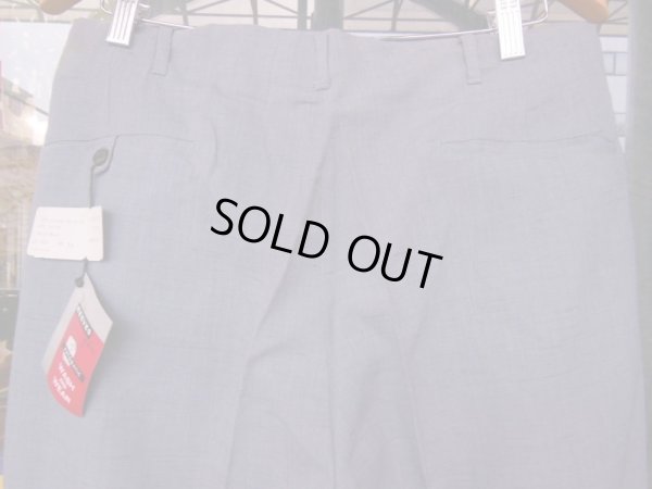 画像17: 1950'S DEADSTOCK WASH AND WEAR GRAY FLECK RAYON ACETATE  SLACKS W34