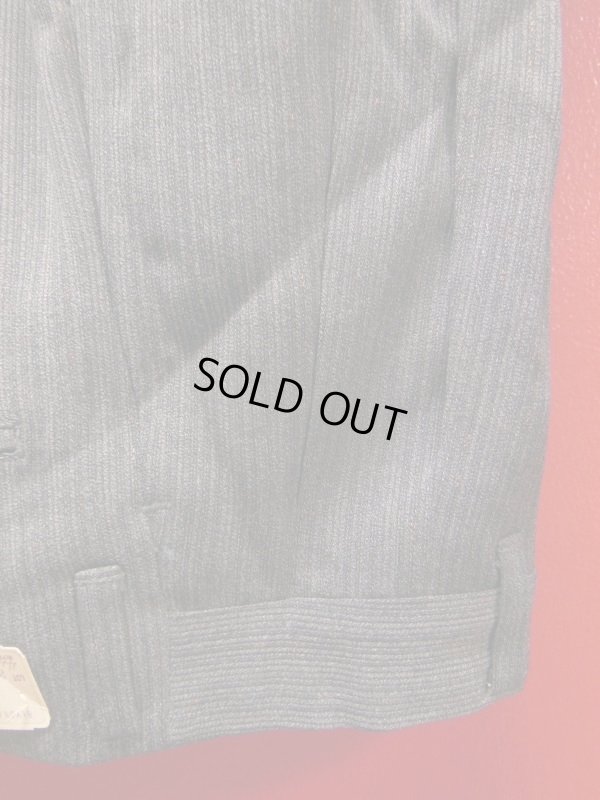 画像7: 1950'S DEADSTOCK BURLINGTON FLECK DARK GRAY RAYON ACETATE  SLACKS W32