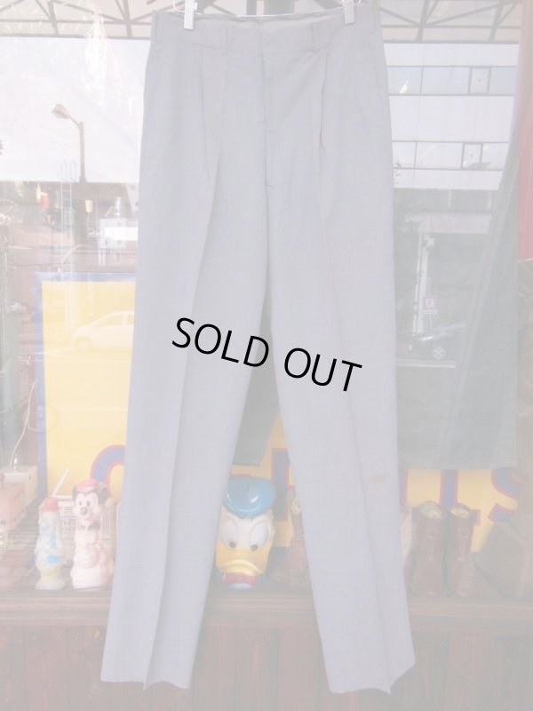 画像12: 1950'S DEADSTOCK WASH AND WEAR GRAY FLECK RAYON ACETATE  SLACKS W34
