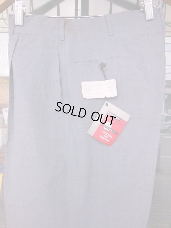 画像10: 1950'S DEADSTOCK WASH AND WEAR GRAY FLECK RAYON ACETATE  SLACKS W34