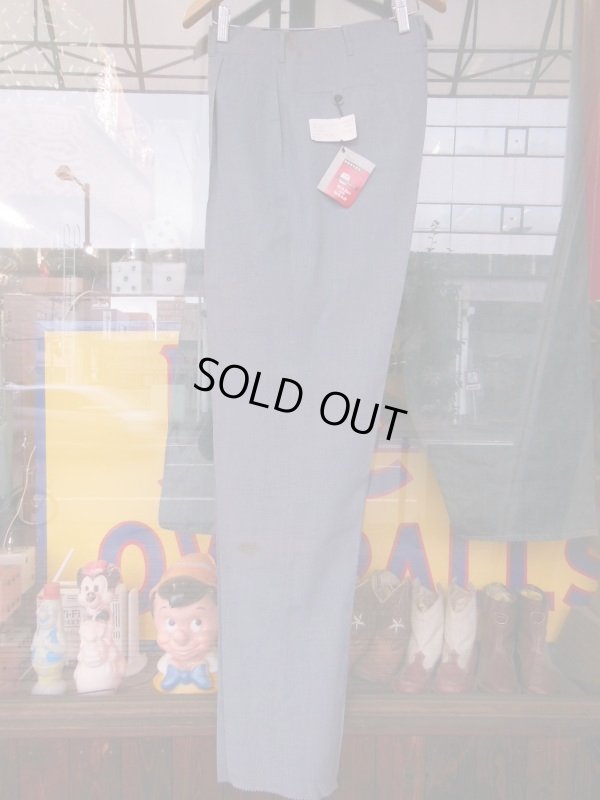画像8: 1950'S DEADSTOCK WASH AND WEAR GRAY FLECK RAYON ACETATE  SLACKS W34