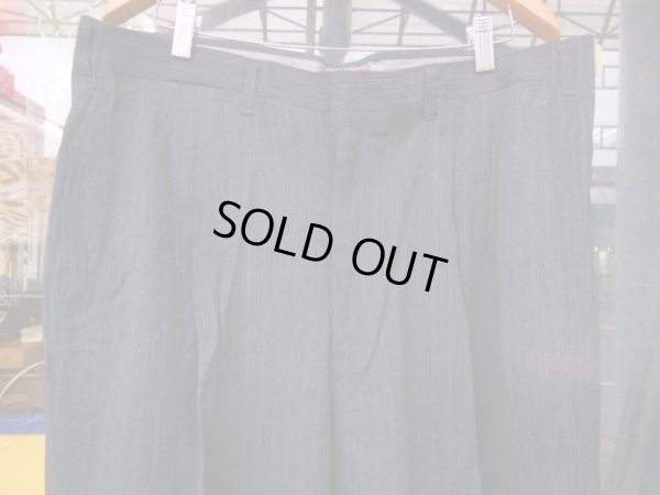 画像14: 1950'S DEADSTOCK BURLINGTON FLECK DARK GRAY RAYON ACETATE SLACKS W38