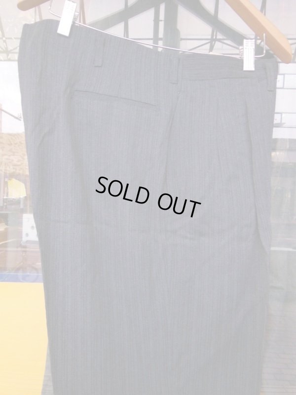 画像12: 1950'S DEADSTOCK BURLINGTON FLECK DARK GRAY RAYON ACETATE SLACKS W38