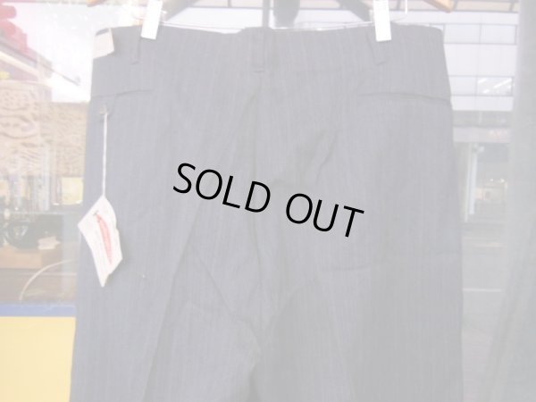 画像16: 1950'S DEADSTOCK BURLINGTON FLECK DARK GRAY RAYON ACETATE SLACKS W38