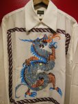 画像2: The Groovin High A116  Vintage Style 50‘S Dragon panel Box Shirt Long Sleeves /XLサイズ  (2)