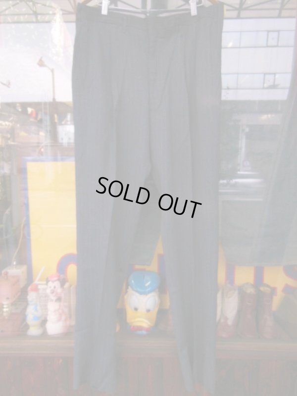 画像13: 1950'S DEADSTOCK BURLINGTON FLECK DARK GRAY RAYON ACETATE SLACKS W38