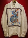 画像1: The Groovin High A116  Vintage Style 50‘S Dragon panel Box Shirt Long Sleeves /XLサイズ  (1)
