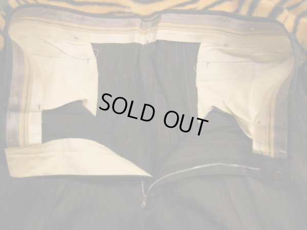 画像5: 1950'S DEADSTOCK BURLINGTON FLECK DARK GRAY RAYON ACETATE SLACKS W38