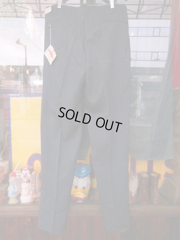 画像15: 1950'S DEADSTOCK BURLINGTON FLECK DARK GRAY RAYON ACETATE SLACKS W38