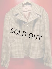 1930'S MONARCH DOUBLE BREASTED  WOOL SPORTS JACKET/BIG SIZE