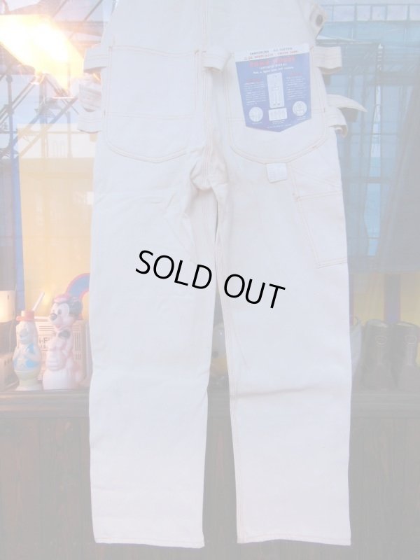 画像14: 1960'S DEADSTOCK POWER HOUSE 11OZ. WHITE DUCK CARPENTERS OVERALLS W/APRON SZ/32X32