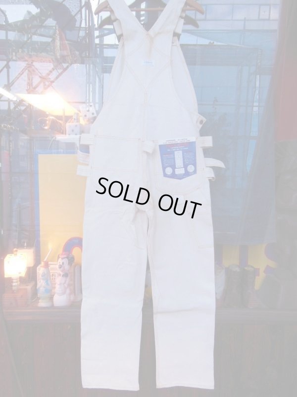 画像13: 1960'S DEADSTOCK POWER HOUSE 11OZ. WHITE DUCK CARPENTERS OVERALLS W/APRON SZ/32X32