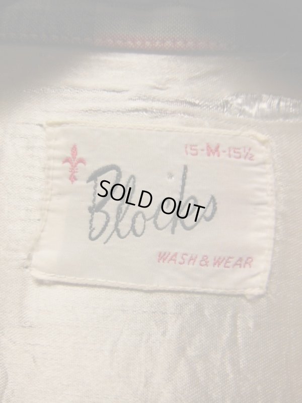 画像3: 1950'S〜 BLOCKS RED X GRAY PLAID RAYON SHIRT SZ/M