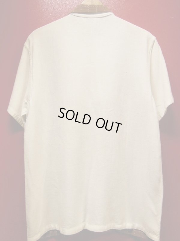 画像5: 1950'S CAMPUS BROWN X WHITE TWO TONE RAYON PULLOVER SHIRT/M