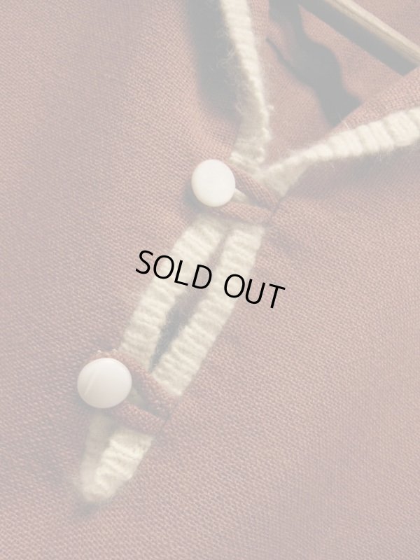 画像3: 1950'S WILLIUM PEAKE BROWN HOPSACK PULLOVER SZ/M