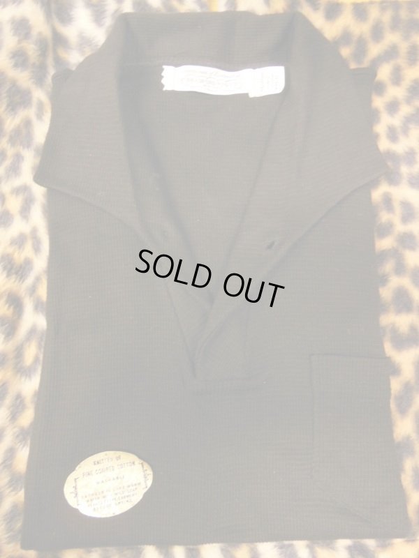 画像10: 1950'S DEADSTOCK BRADFORD MFG.CO. BLACK COTTON KNIT PULLOVER SHIRT SZ/MEDIUM