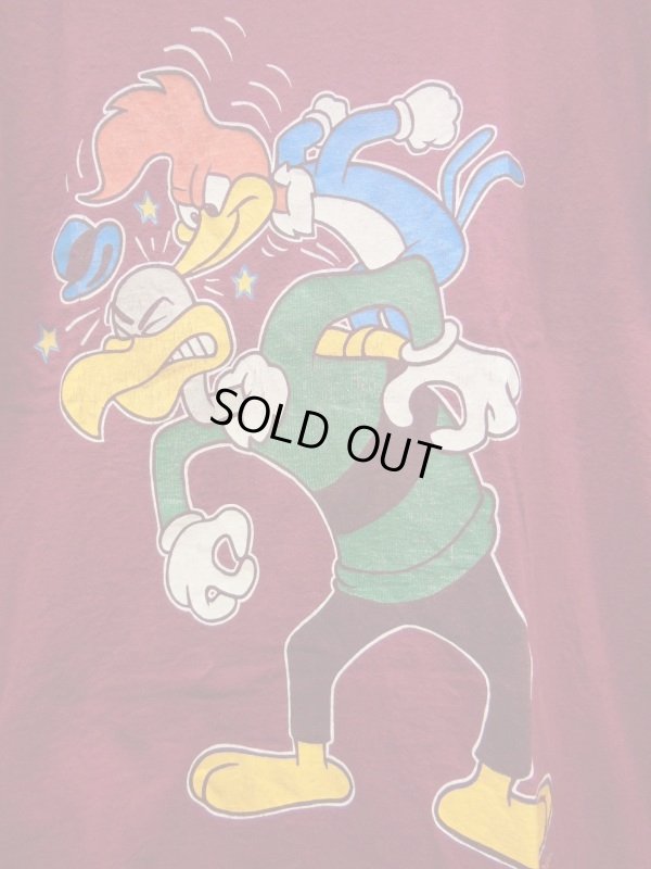 画像5: 1990'S WOODPECKER TEE/米国製/バーガンディー/SZ/L/ウッドペッカーTシャツ