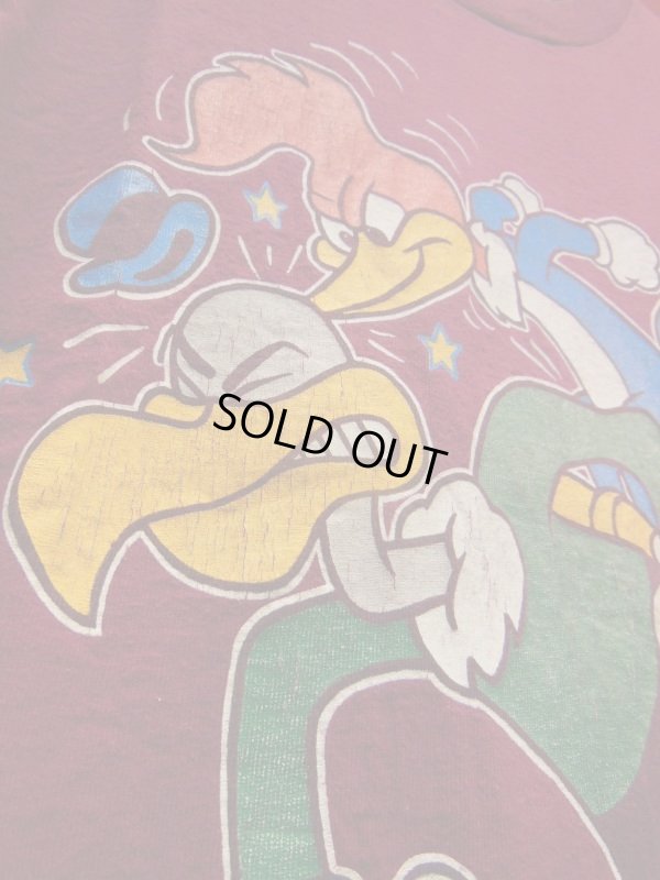 画像7: 1990'S WOODPECKER TEE/米国製/バーガンディー/SZ/L/ウッドペッカーTシャツ
