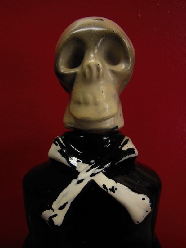 画像6: 1950'S〜 NAME YOUR POISON SKULL BOTTLE ヴィンテージ日本製陶器スカル& クロスボーンズボトル
