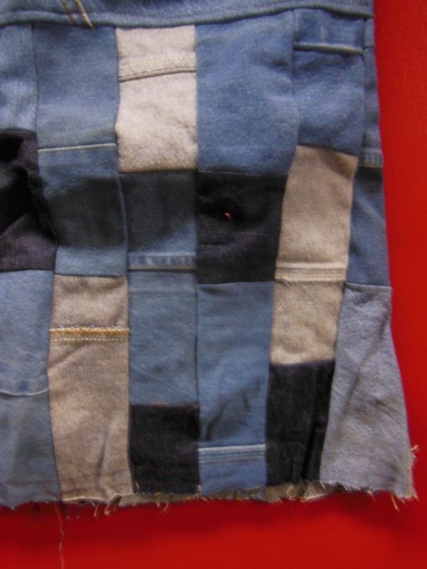 画像6: 80S90S ラングラー13MWZ US古着リメイクデニムパッチワーク スカート(6)/実寸W31インチ