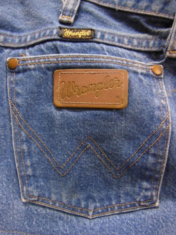 画像3: 80S90S ラングラー13MWZ US古着リメイクデニムパッチワーク スカート(6)/実寸W31インチ