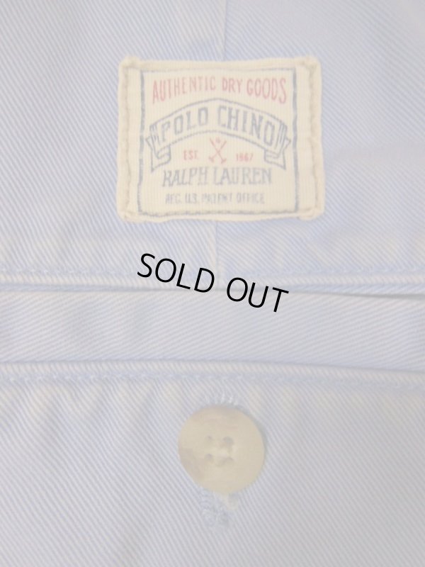 画像5: 1980'S RALPH LAUREN SAX BLUE POLO CHINO SHORT PANTS W34/米国製
