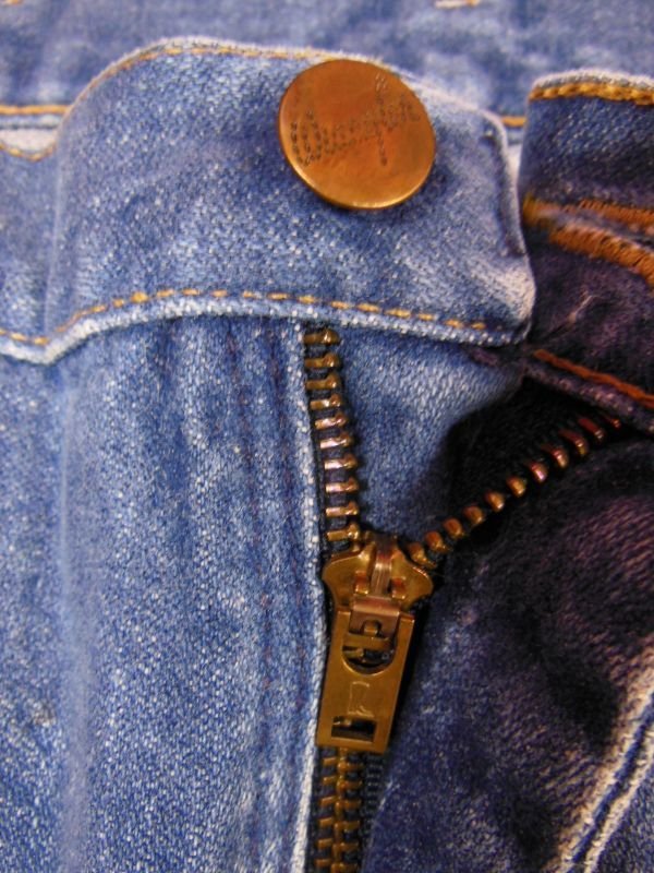 画像4: 80S90S ラングラー13MWZ US古着リメイクデニムパッチワーク スカート(6)/実寸W31インチ