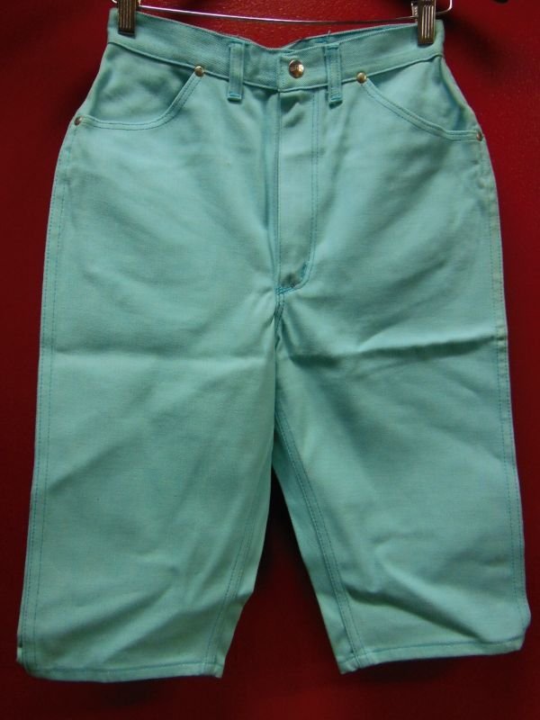 画像4: 1960'S DEASTOCK MAVERICK SLIM CUT KNEE PANTS SZ/13/14(27")アクアブルー