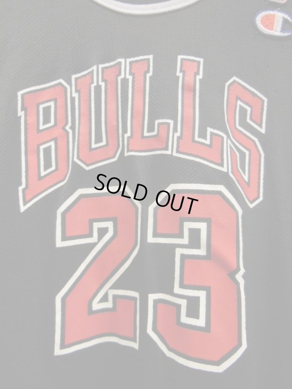 画像13: 90S US古着 ビンテージ チャンピオンMEXICO製 NBA タンクトップ黒赤両面リバーシブル 23 ジョーダンBULLS/SZ/14-16