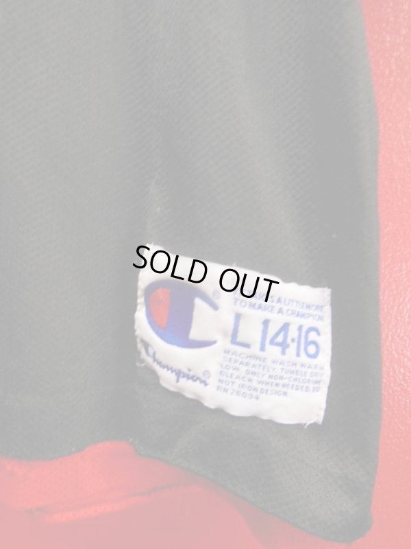 画像10: 90S US古着 ビンテージ チャンピオンMEXICO製 NBA タンクトップ黒赤両面リバーシブル 23 ジョーダンBULLS/SZ/14-16