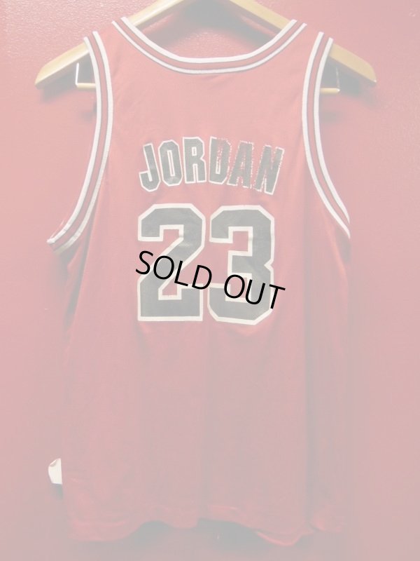 画像6: 90S US古着 ビンテージ チャンピオンMEXICO製 NBA タンクトップ黒赤両面リバーシブル 23 ジョーダンBULLS/SZ/14-16
