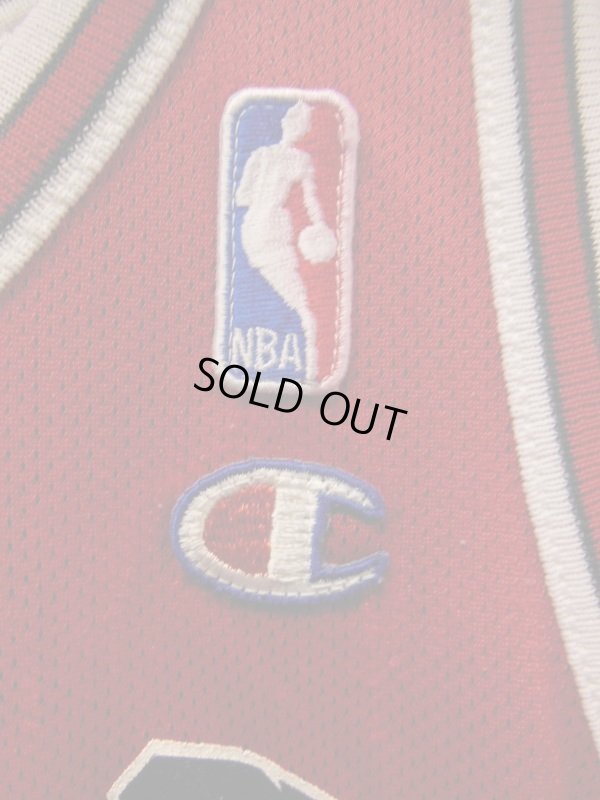 画像3: 90S US古着 ビンテージ チャンピオンMEXICO製 NBA タンクトップ黒赤両面リバーシブル 23 ジョーダンBULLS/SZ/14-16