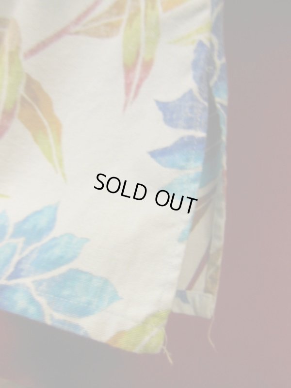 画像7: 60S70S 米国製 ビンテージ JANTZEN 裏生地 コットン ハワイアン アロハシャツ/L US古着