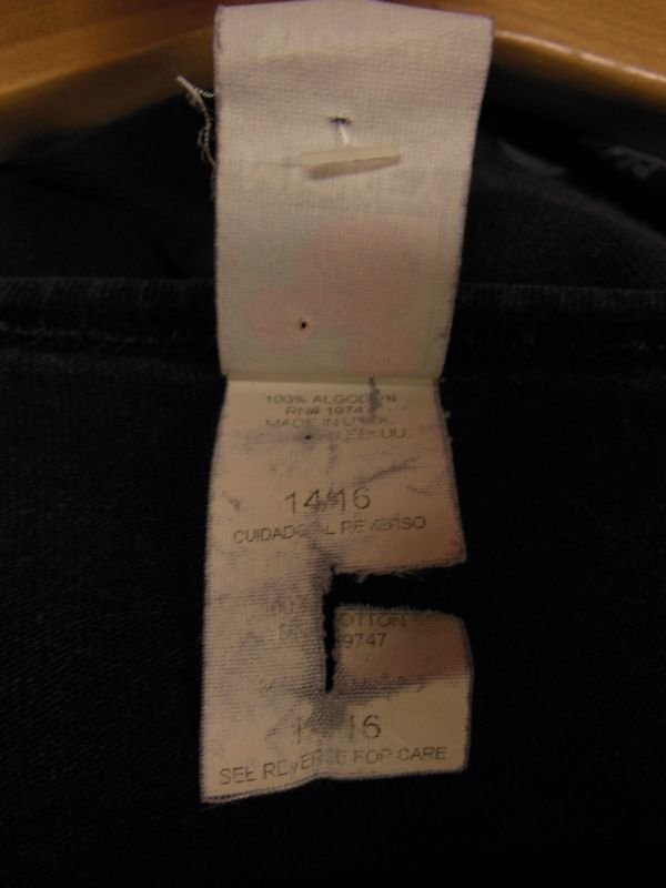 画像5: 90S US古着 ビンテージ米国製大きめ 黒ミッキーTシャツ WOMEN LAND 'N SEA/SZ/14-16