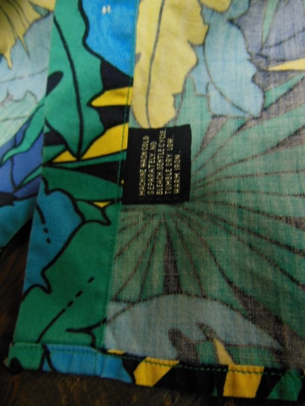 画像7: 90S US古着 NAUTICA 香港製 アロハシャツプリントコットンシャツ/SZ/M