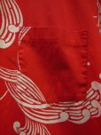 画像6: 60S70S 米国ハワイ製 ビンテージ HAWAIIAN HOLIDAY 赤 和柄 コットン ハワイアン アロハシャツ/L US古着