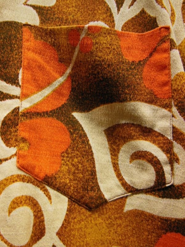 画像6: 50S60S 米国ハワイ製 ビンテージ ROYAL HAWAIIANバーククロス コットン ハワイアン アロハシャツ/M US古着