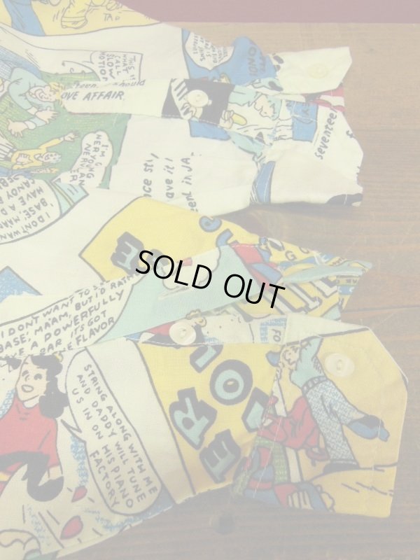 画像9: 70S 80S US古着 Jag　30S40S50Sコミックポップアート総柄プリントシャツ/Sサイズ 