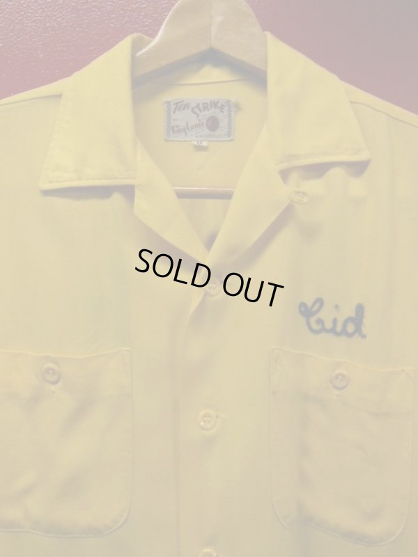 画像3: 1950'S The GTEN STRIKE by KING LOUIE EMBROIDERED RAYON BOWLING SHIRT SZ/M
