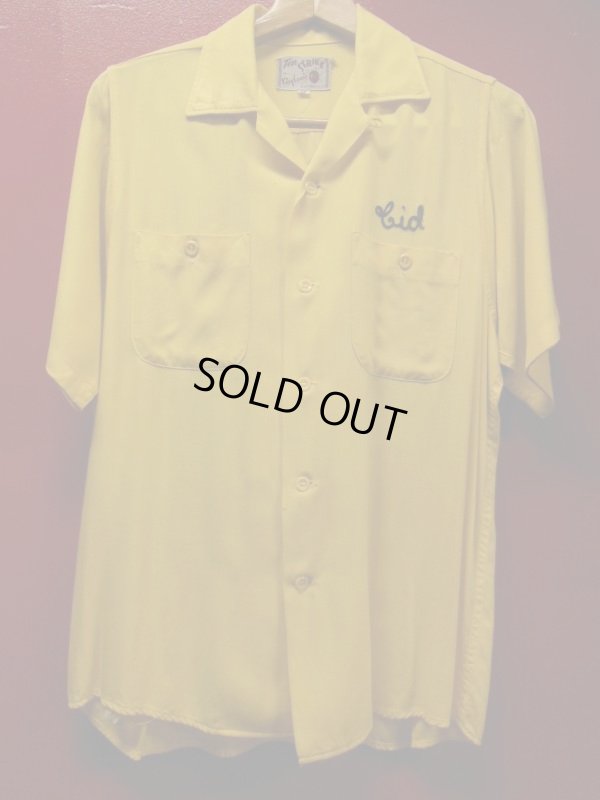 画像5: 1950'S The GTEN STRIKE by KING LOUIE EMBROIDERED RAYON BOWLING SHIRT SZ/M