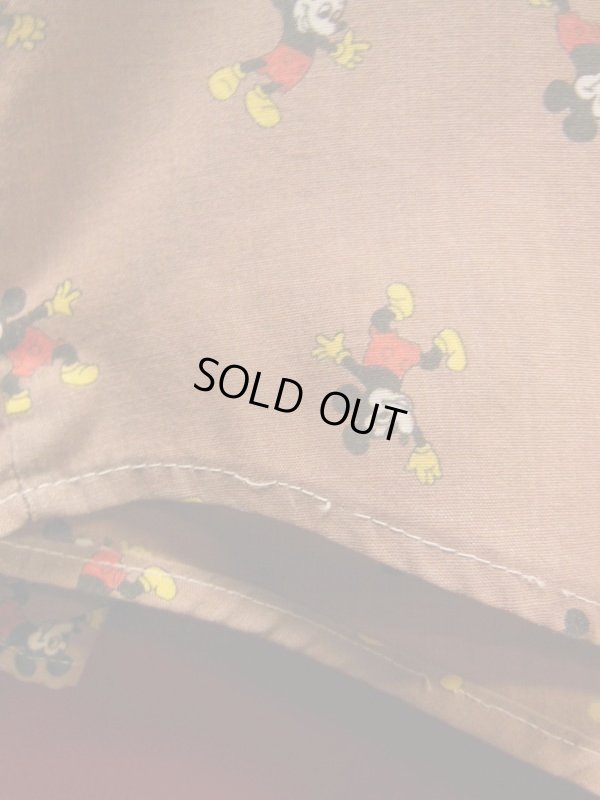 画像10: 60S70S ビンテージ US古着 KENNINGTON ミッキー総柄プリント シャツ/Mサイズ 