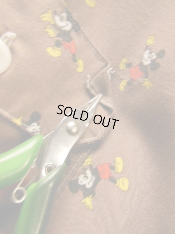 画像9: 60S70S ビンテージ US古着 KENNINGTON ミッキー総柄プリント シャツ/Mサイズ 