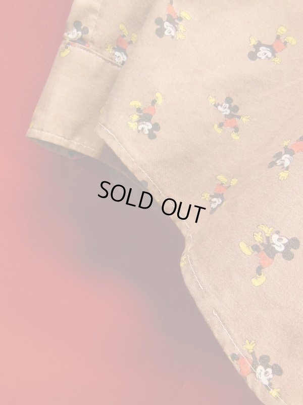 画像11: 60S70S ビンテージ US古着 KENNINGTON ミッキー総柄プリント シャツ/Mサイズ 