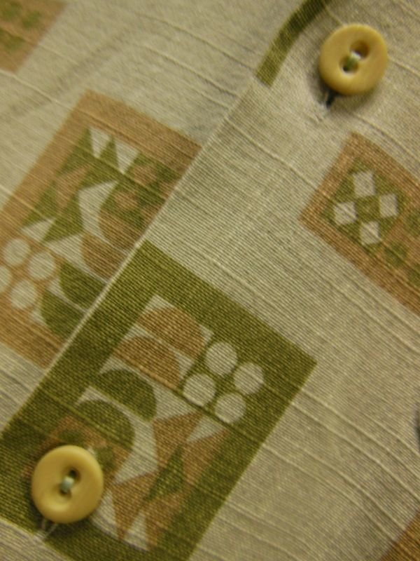 画像7: 1960'S COUNTRY CLUB AUSTRALIAN ABSTRUCT PRINTED COTTON SHIRT SZ/L