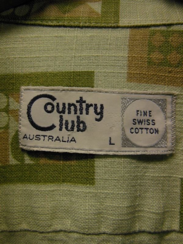 画像3: 1960'S COUNTRY CLUB AUSTRALIAN ABSTRUCT PRINTED COTTON SHIRT SZ/L