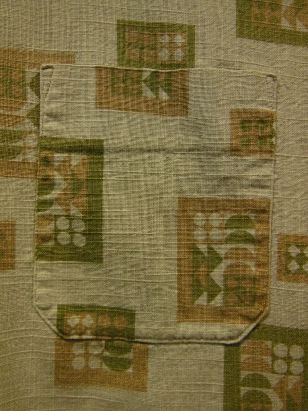 画像6: 1960'S COUNTRY CLUB AUSTRALIAN ABSTRUCT PRINTED COTTON SHIRT SZ/L