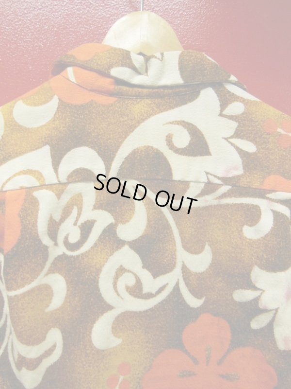 画像5: 50S60S 米国ハワイ製 ビンテージ ROYAL HAWAIIAN バーククロス コットン ハワイアン アロハシャツ/Mサイズ US古着 