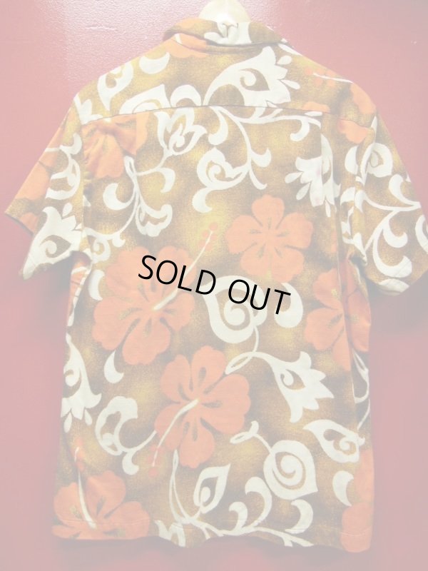 画像6: 50S60S 米国ハワイ製 ビンテージ ROYAL HAWAIIAN バーククロス コットン ハワイアン アロハシャツ/Mサイズ US古着 