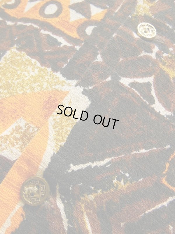 画像7: 50S60S 米国ハワイ製 ビンテージ OKOLEHAO バーククロス コットン ハワイアン アロハシャツ/M US古着 